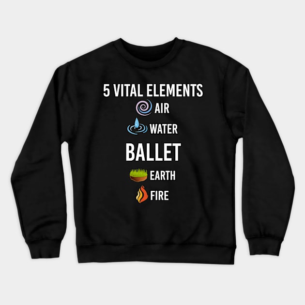 5 Elements Ballet Crewneck Sweatshirt by blakelan128